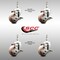 Service Caster 3 Inch 316SS High Temp Glass Filled Nylon 10mm Stem Caster Set Brake SCC SCC-SS316TS20S314-GFNSHT-TLB-M1015-4 - alternate 1